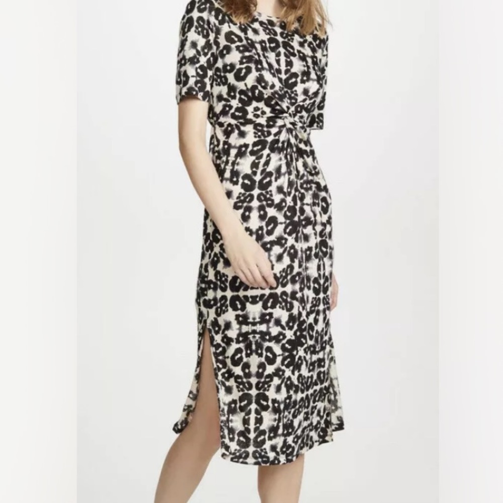 Rebecca Taylor Kaleidoscope Leopard Print Jersey Dress XS Women's NWOT $350